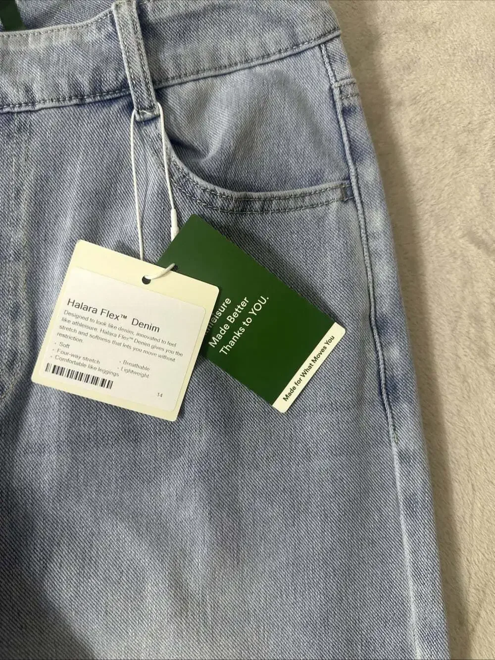 Halara Flex Denim Jeans Women’s Medium Light Wash Straight Leg NWT